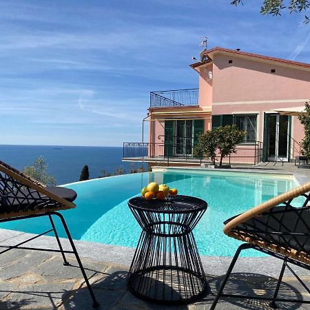 Casaviva - Ampio Trilocale Vista Mare Con Piscina - Pieve Alta Apartment Pieve Ligure Ngoại thất bức ảnh